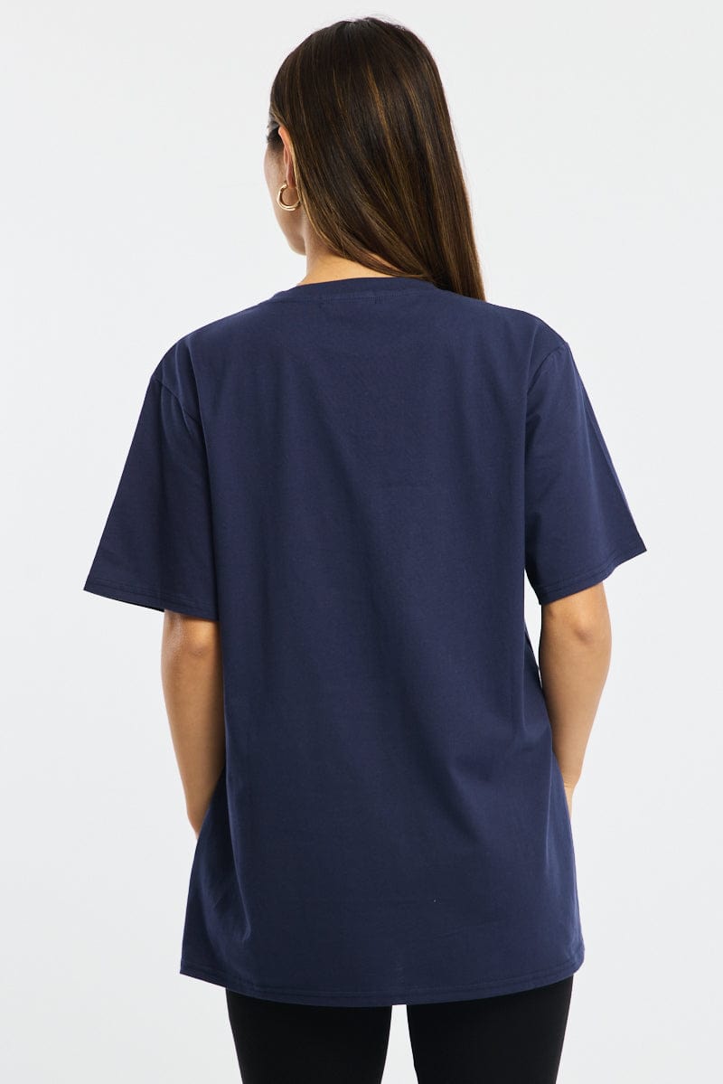 Blue Graphic Tee Short Sleeve