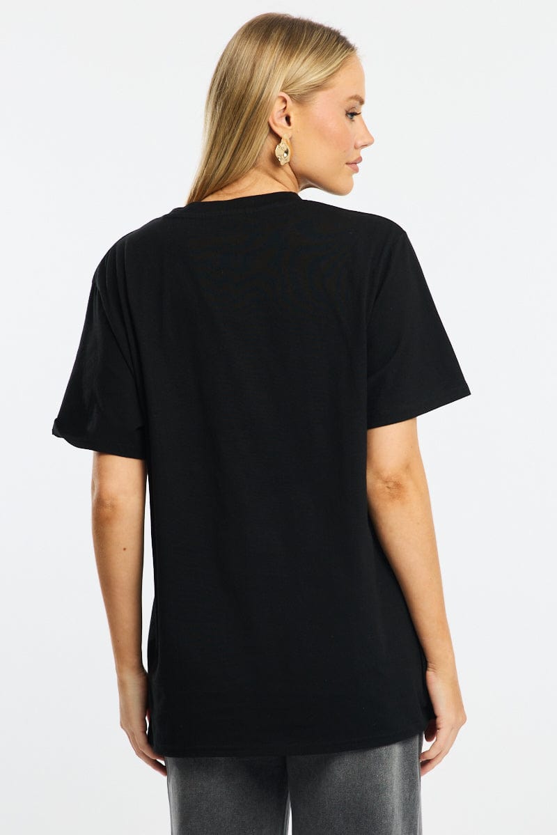 Black Graphic Tee Short Sleeve
