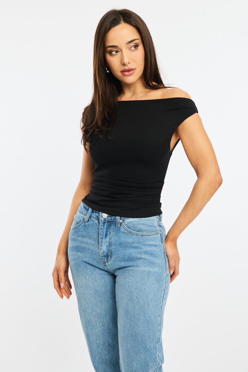 Black Off Shoulder Top