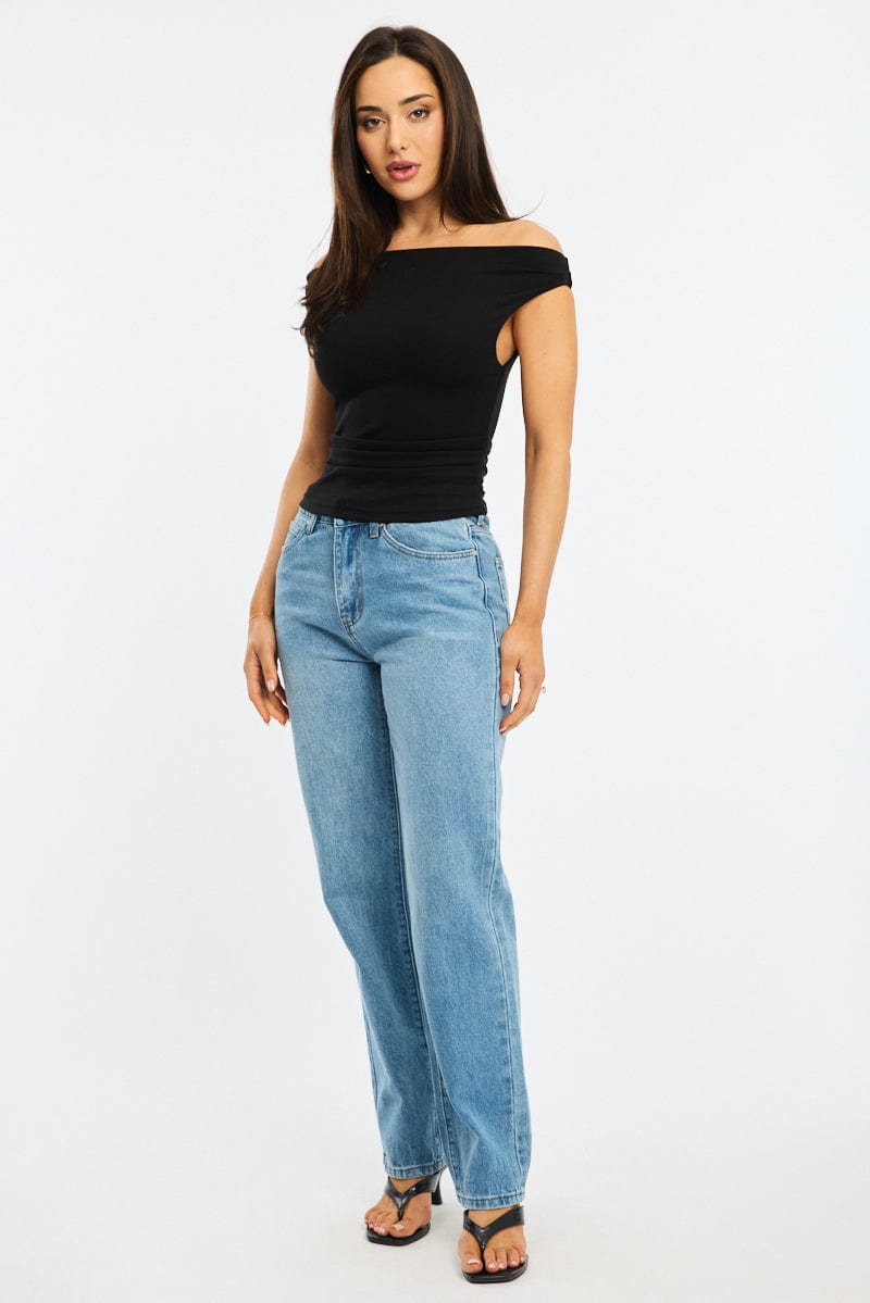 Black Off Shoulder Top