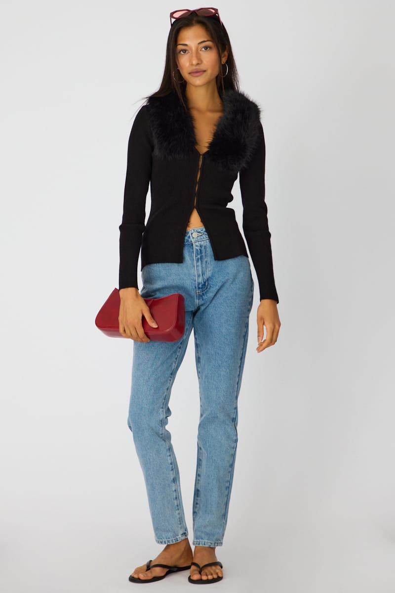 Black Fitted Cardigan
