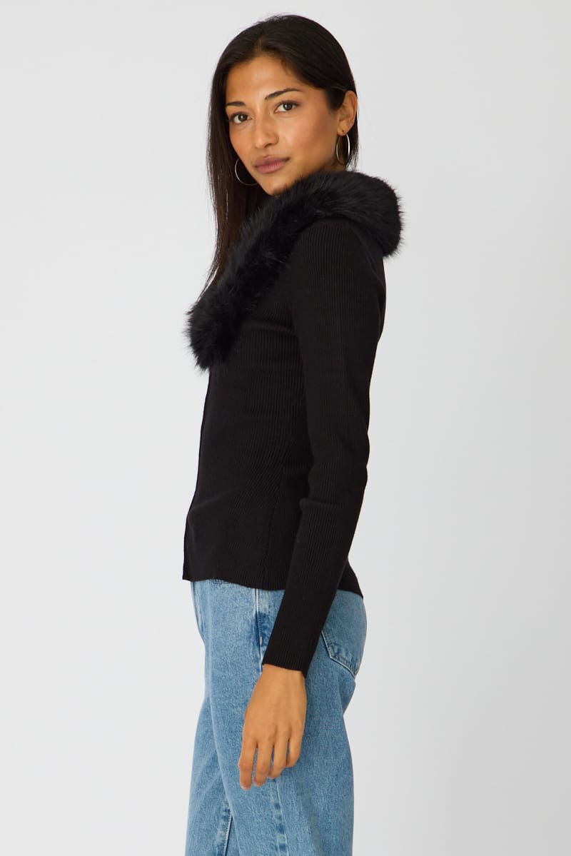 Black Fitted Cardigan