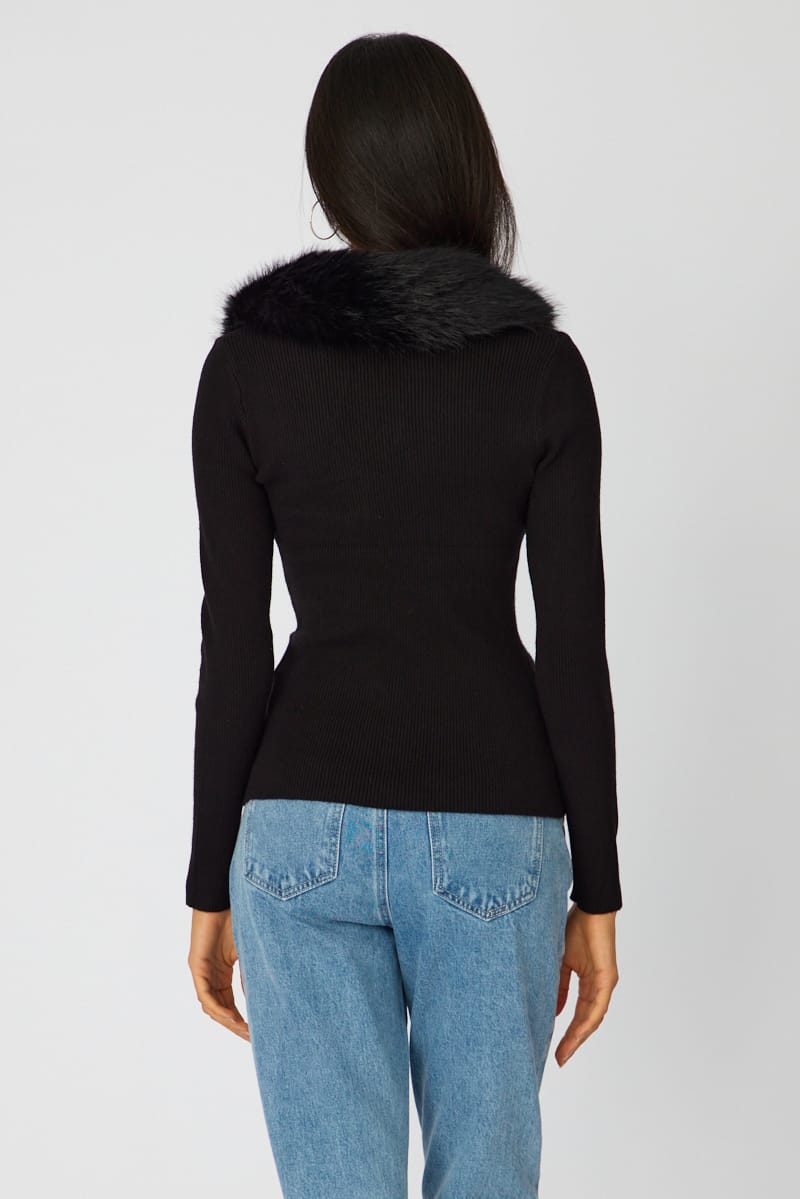 Black Fitted Cardigan