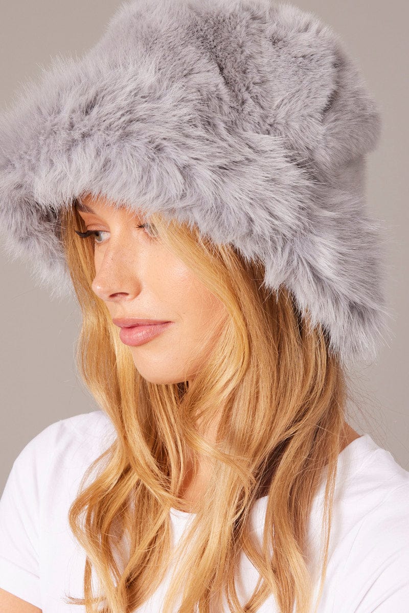 Faux Fur Ushanka Faux Fur Hat Ushanka Grey Grey Fur Hat Grey Faux