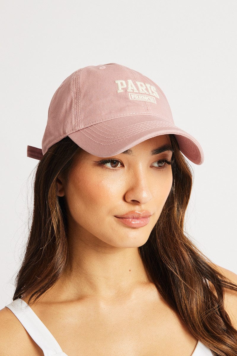 Pink Paris Cap for Ally Fashion