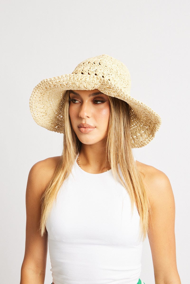 Beige Straw Hat for Ally Fashion