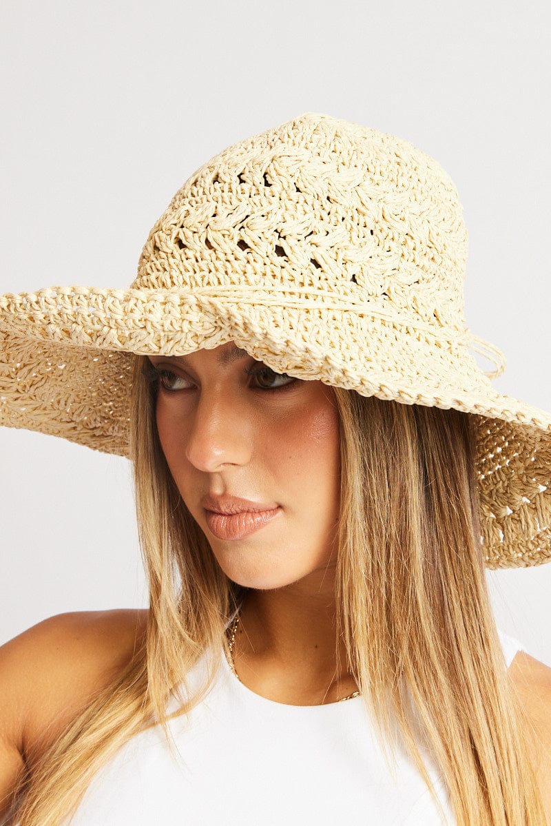 Beige Straw Hat for Ally Fashion