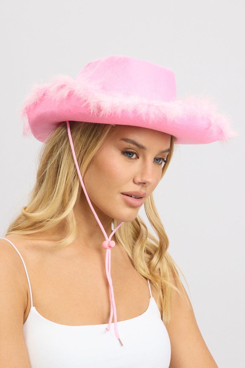 Pink Festival Cowboy Hat for Ally Fashion