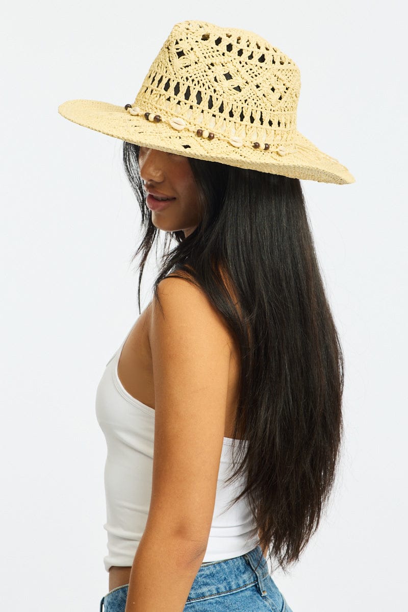 Beige Straw Cowboy Hat for Ally Fashion