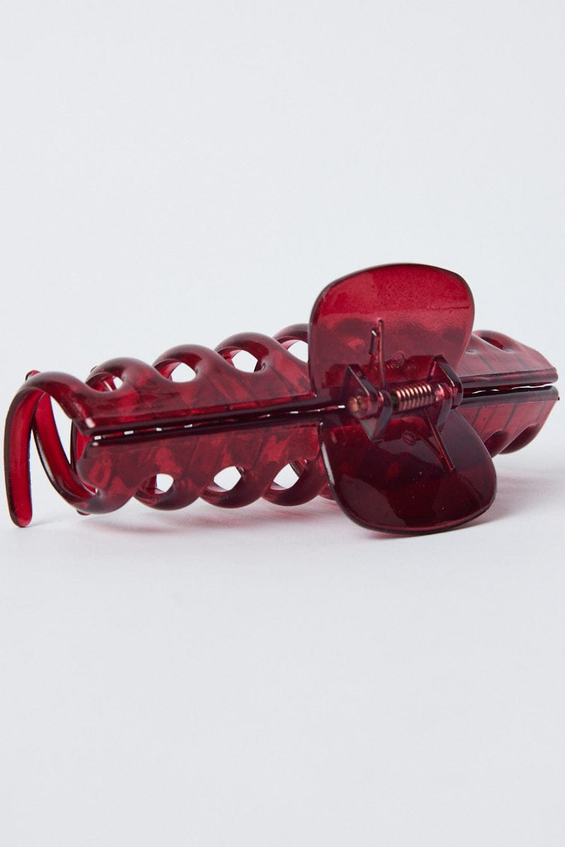 Red Classic Hair Claw Clip for Ally Fashion