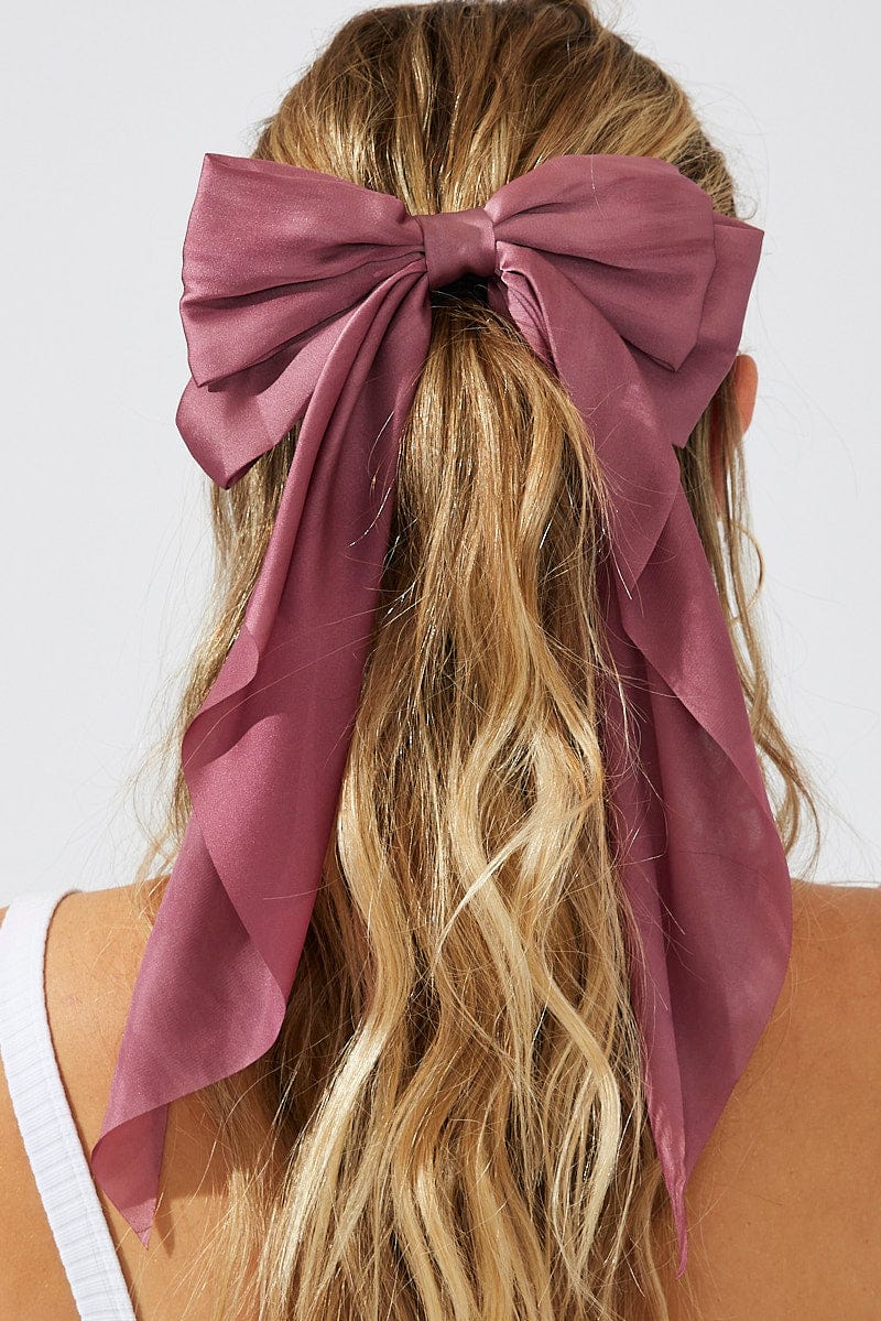 Pink Large Bow Hair Clip for Ally Fashion