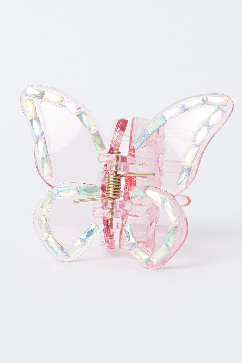 Pink Butterfly Claw Clip for Ally Fashion