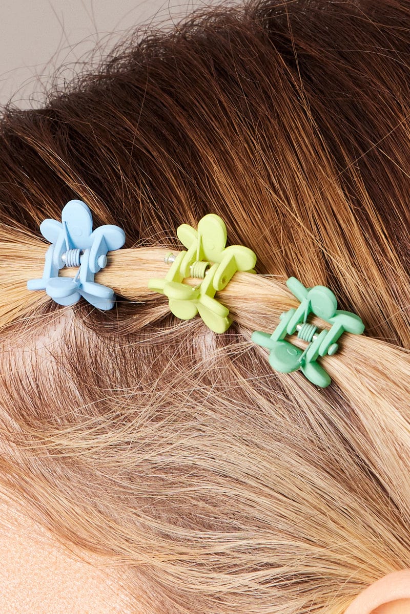 Multi 9 Pack Mini Flower Claw Clips for Ally Fashion