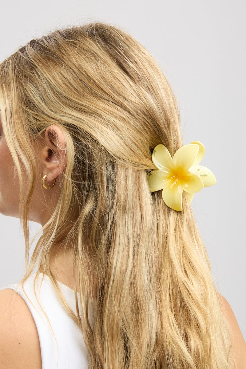 Yellow Flower Claw Clip for Ally Fashion