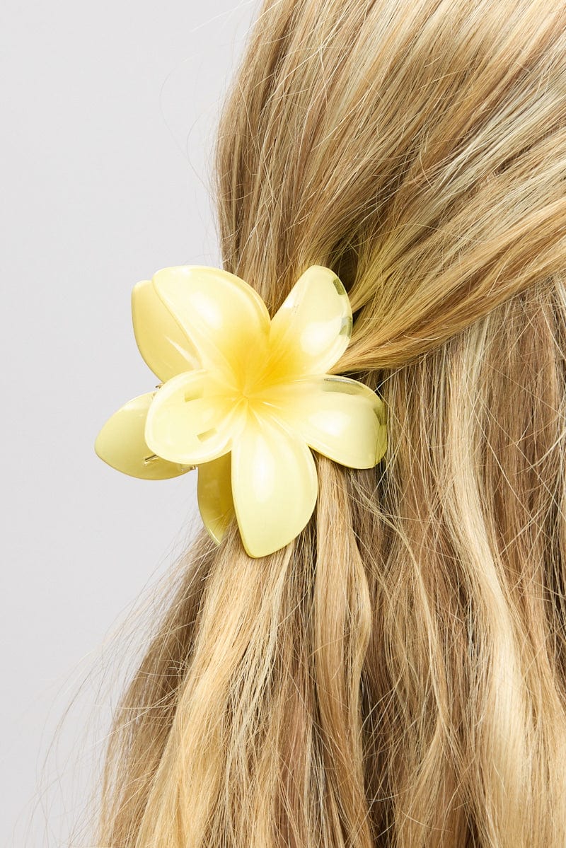 Yellow Flower Claw Clip for Ally Fashion