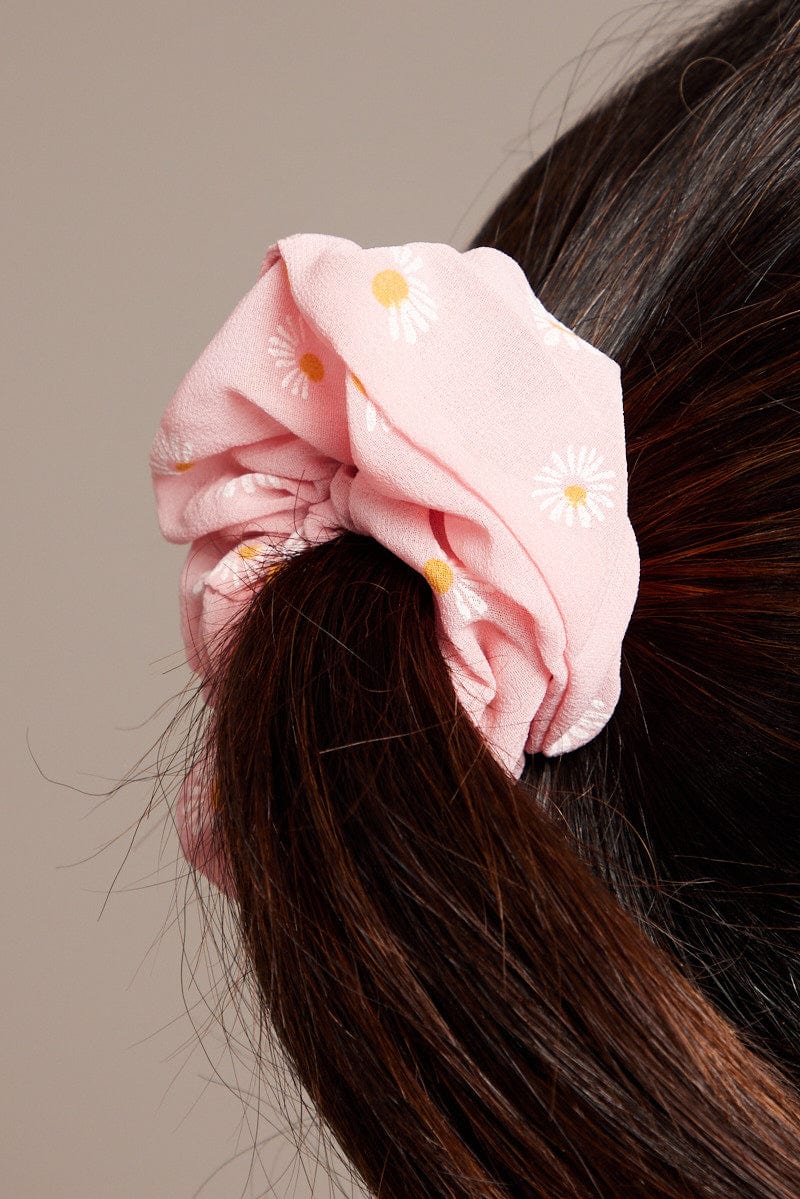 Pink 3 Pack Scrunchies for Ally Fashion