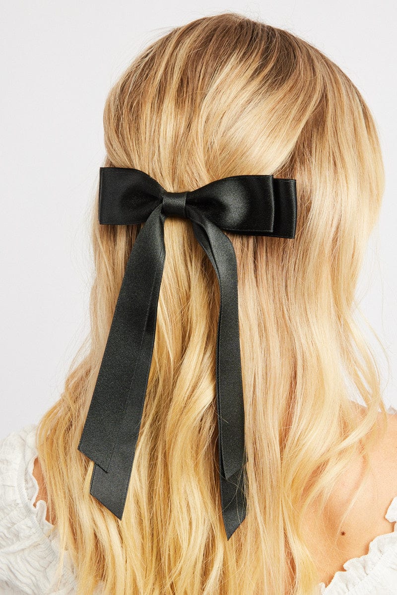 Black Bow Hair Clip for Ally Fashion