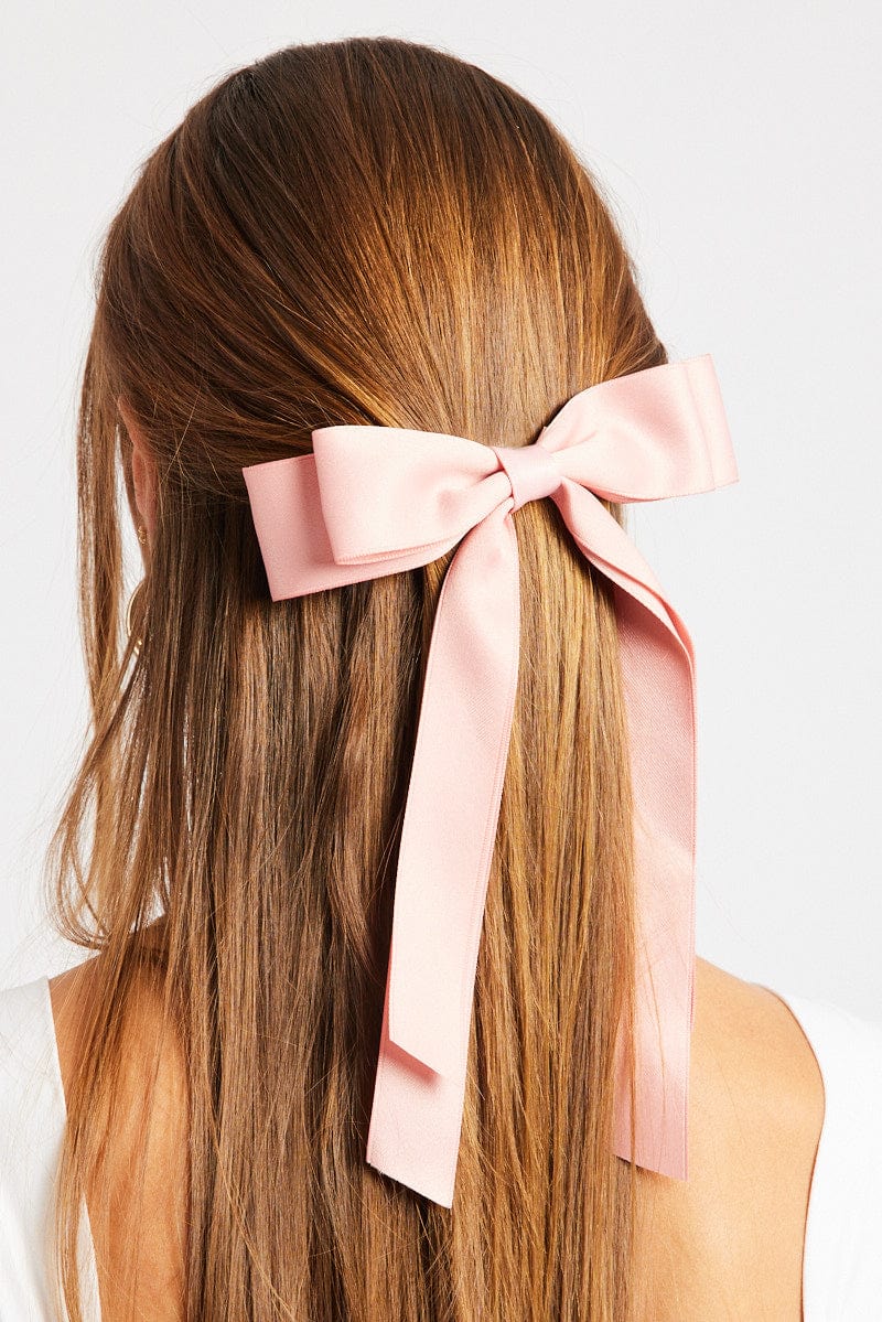 Pink Bow Hair Clip for Ally Fashion