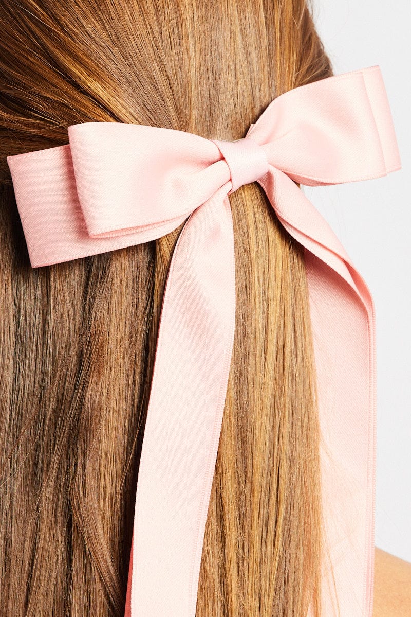 Pink Bow Hair Clip for Ally Fashion