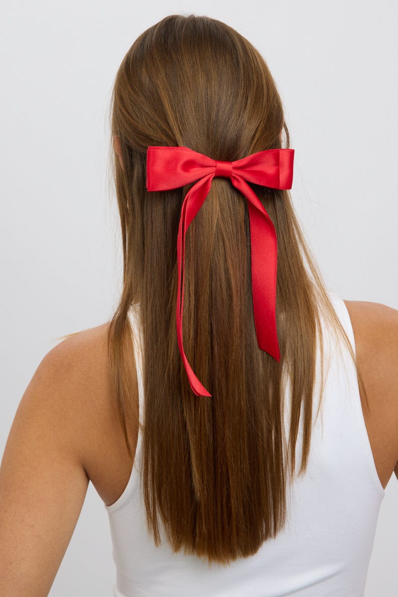 Red Bow Hair Clip for Ally Fashion