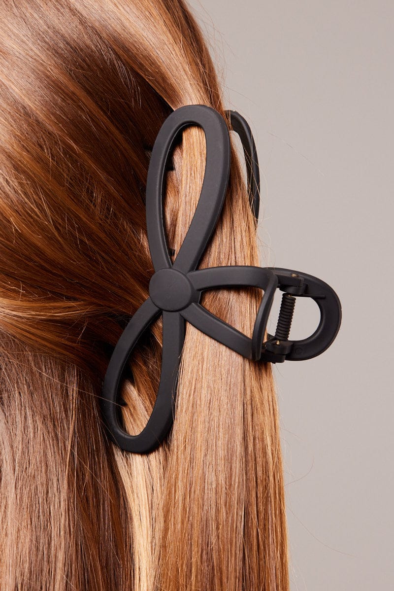 Black Geometric Shape Claw Clip for Ally Fashion