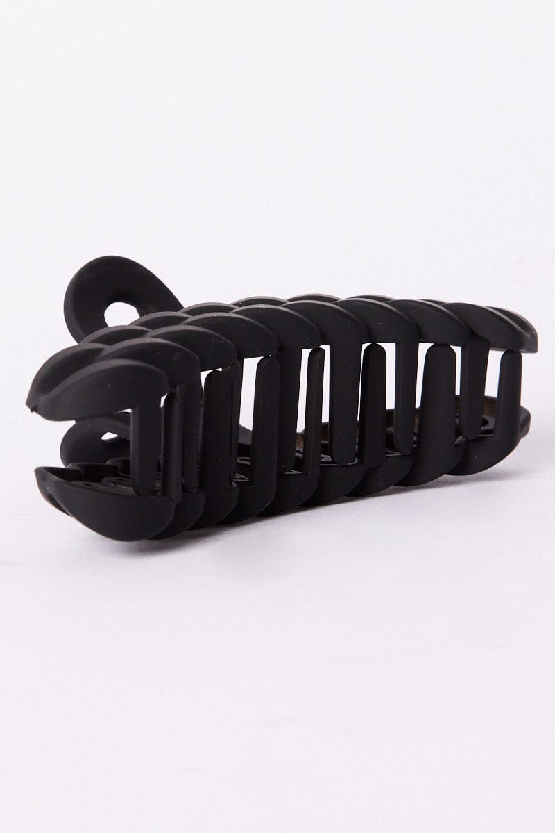 Black Lock Chain Shaped Hair Claw Clip for Ally Fashion