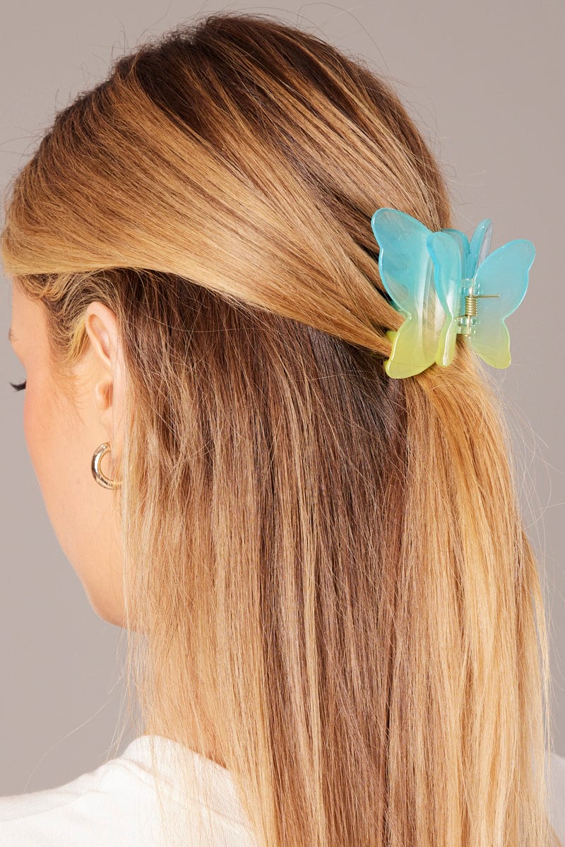 Blue Butterfly Claw Clip | Ally Fashion