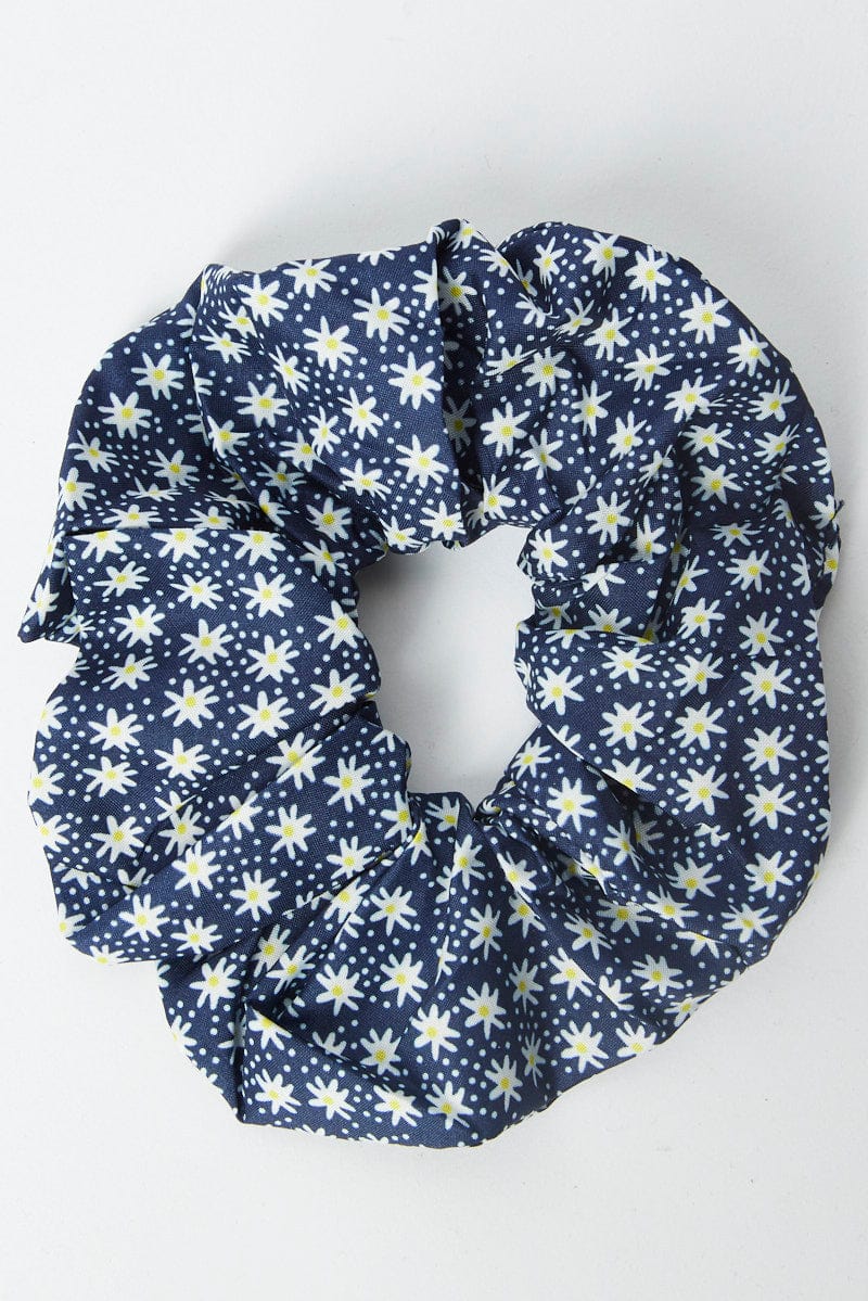 Blue Ditsy Scrunchie for Ally Fashion