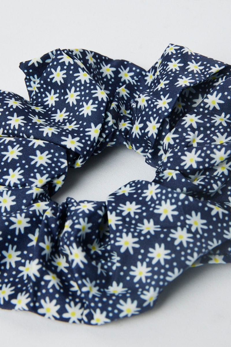 Blue Ditsy Scrunchie for Ally Fashion