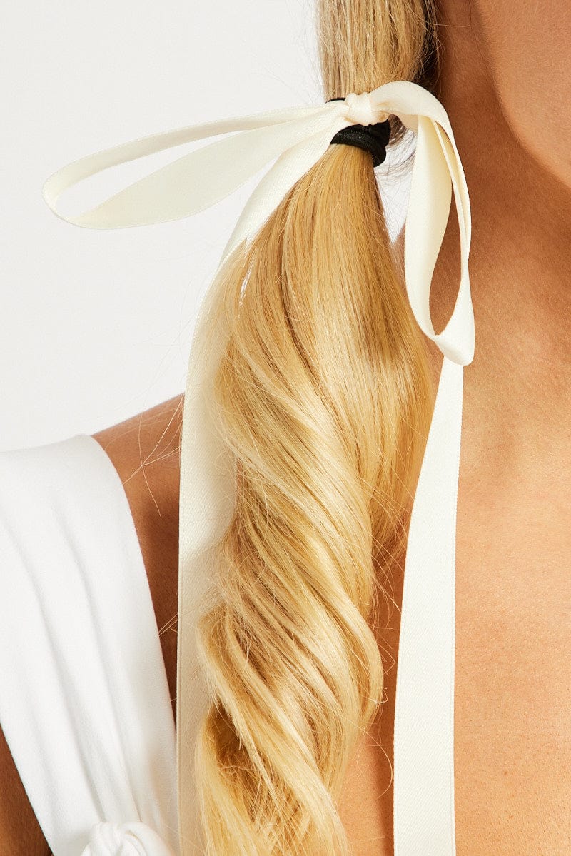 White 2 Pack Hair Bows for Ally Fashion