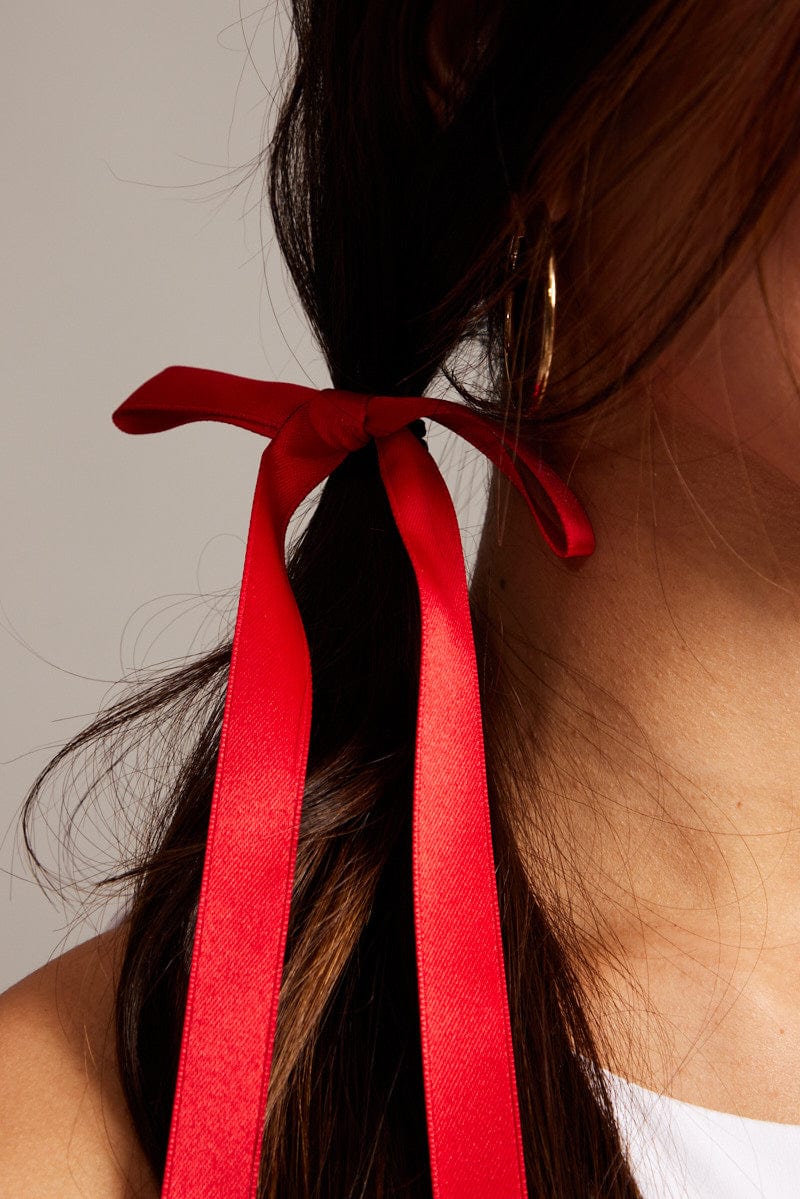 Red 2 Pack Hair Bows for Ally Fashion