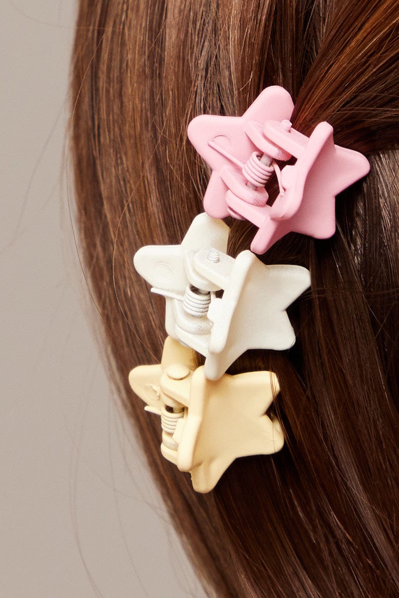 Multi 9 Pack Star Claw Clips for Ally Fashion