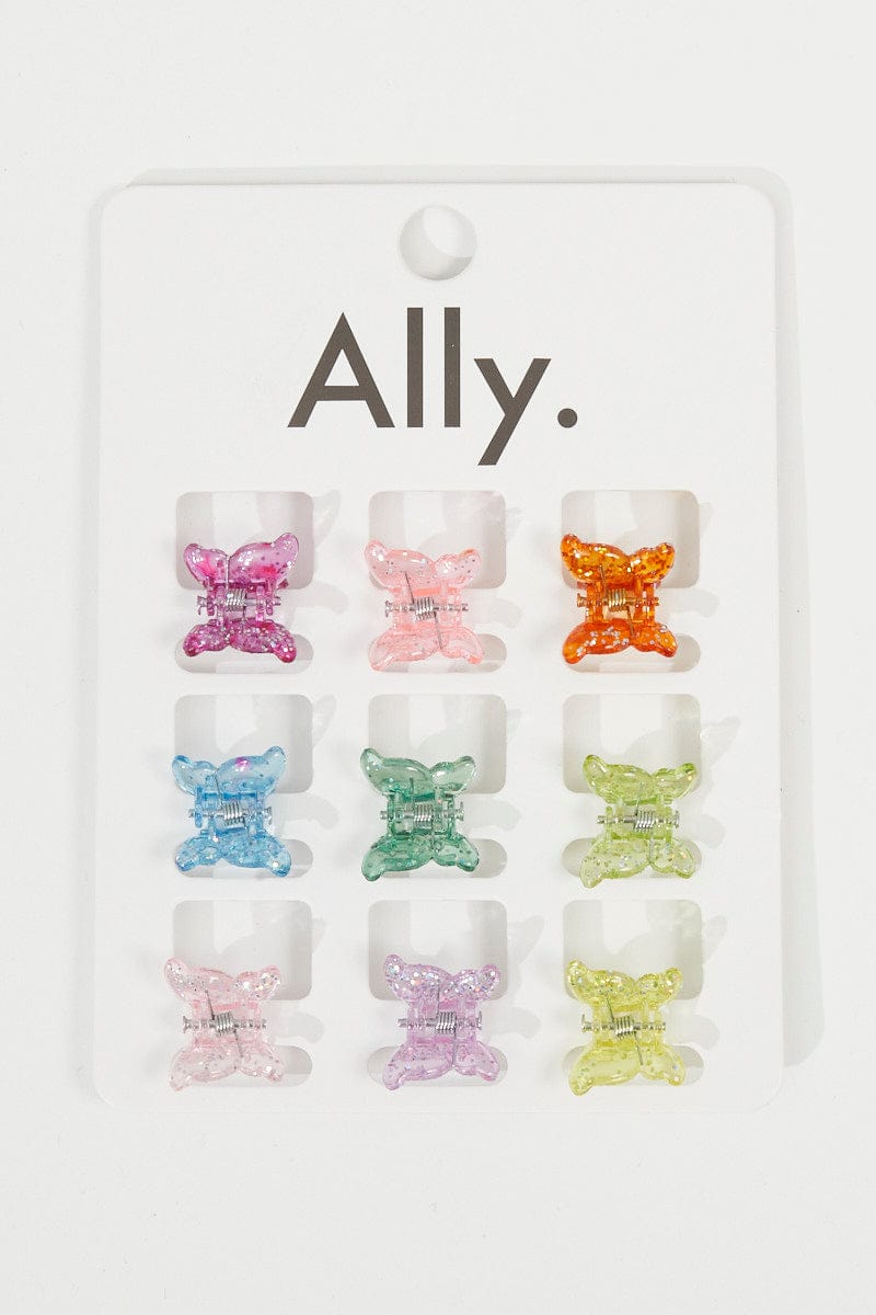 Multi 9 Pack Butterfly Claw Clips for Ally Fashion