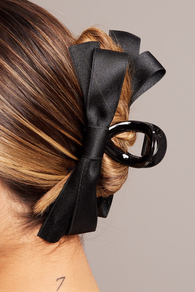 Black Bow Claw Clip for Ally Fashion