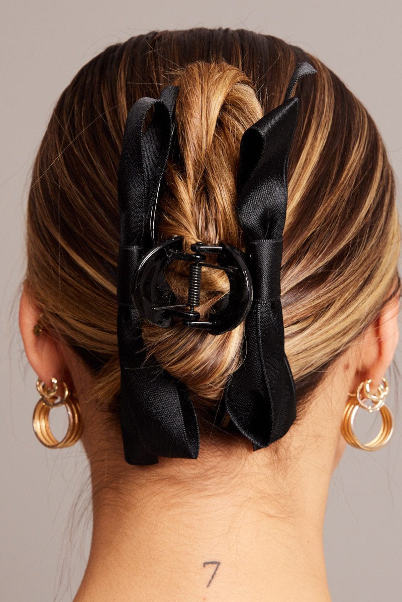 Black Bow Claw Clip for Ally Fashion