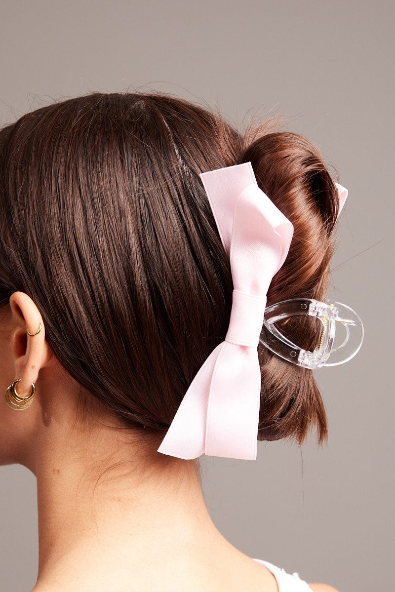 Pink Bow Claw Clip for Ally Fashion