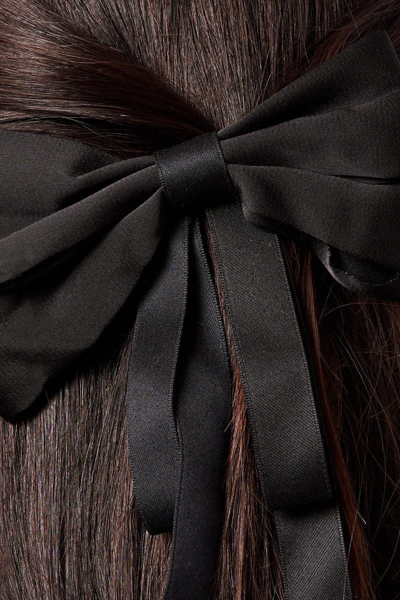 Black Bow Hair Clip for Ally Fashion