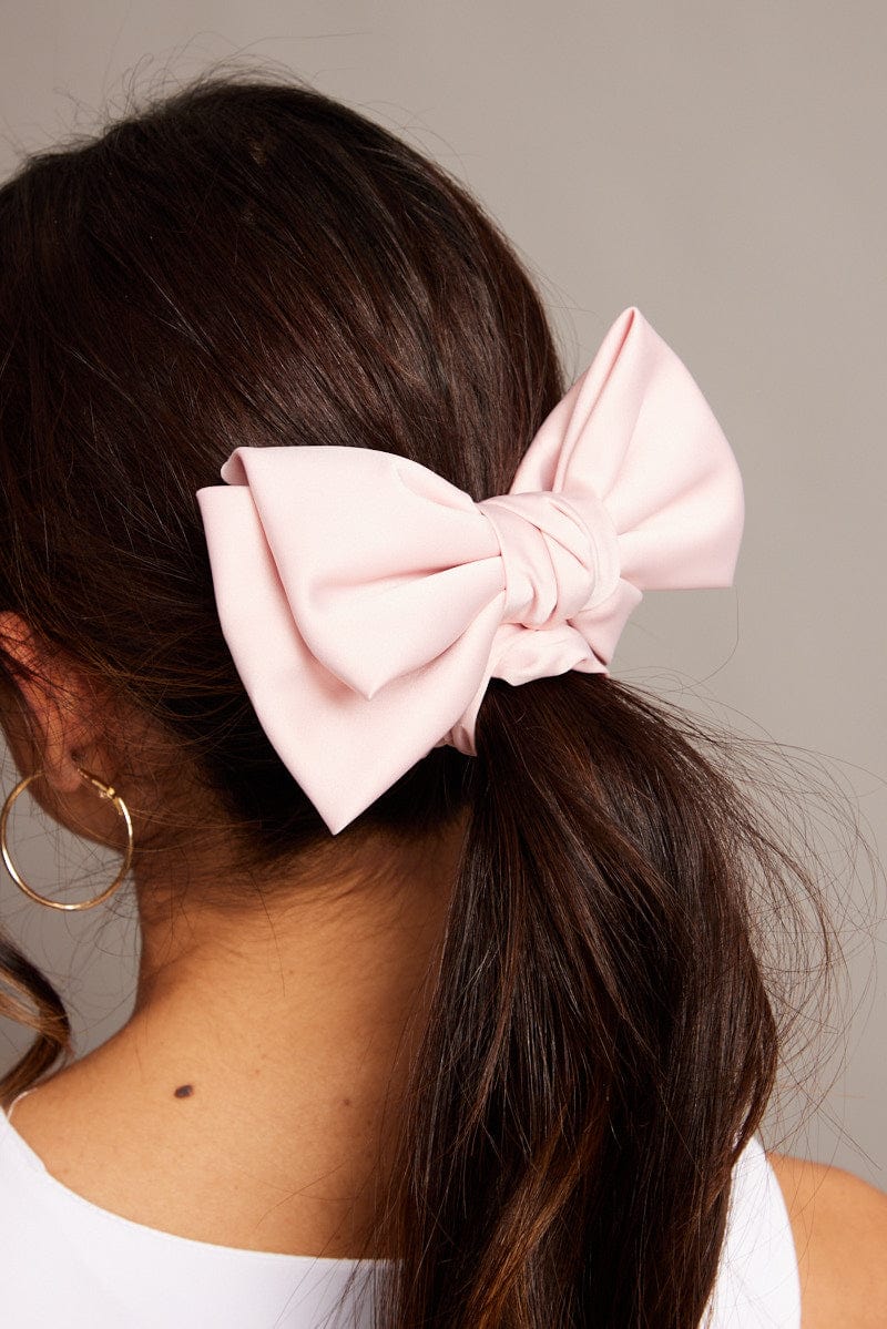 Pink Bow Scrunchie for Ally Fashion