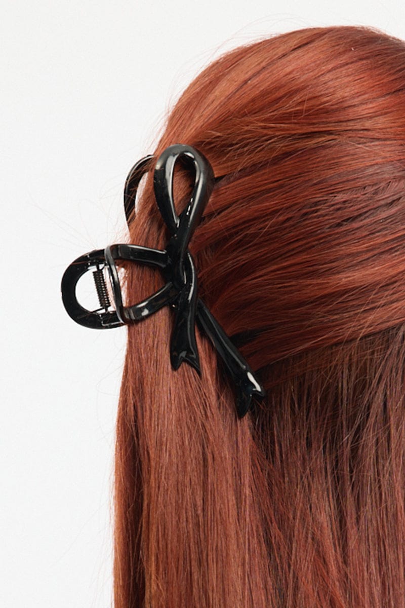 Black Bow Claw Clip for Ally Fashion