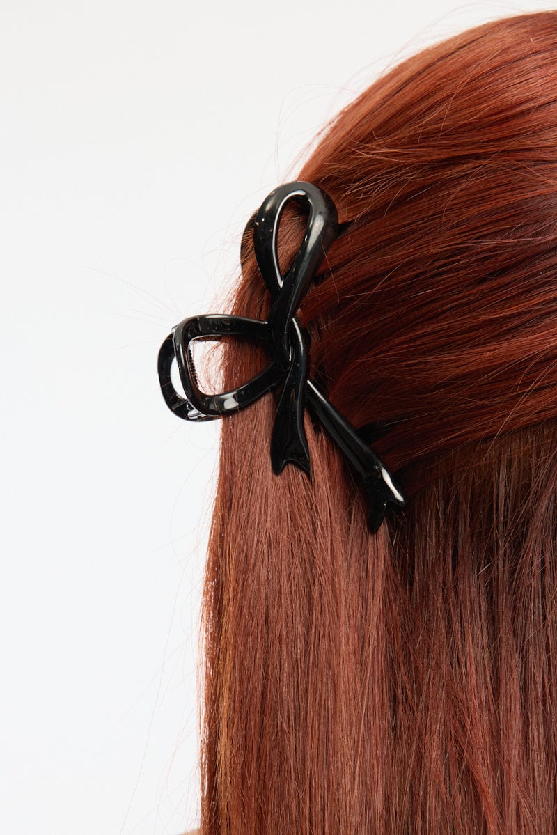 Black Bow Claw Clip for Ally Fashion