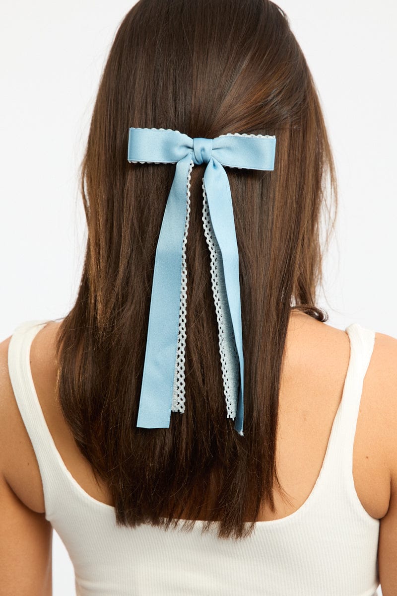 Blue Bow Hair Clips for Ally Fashion
