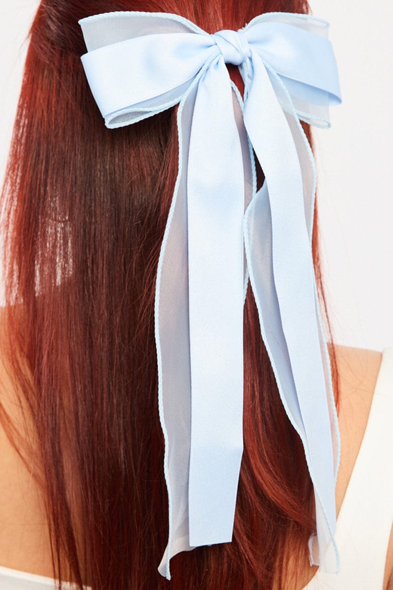 Blue Bow Hair Clips for Ally Fashion