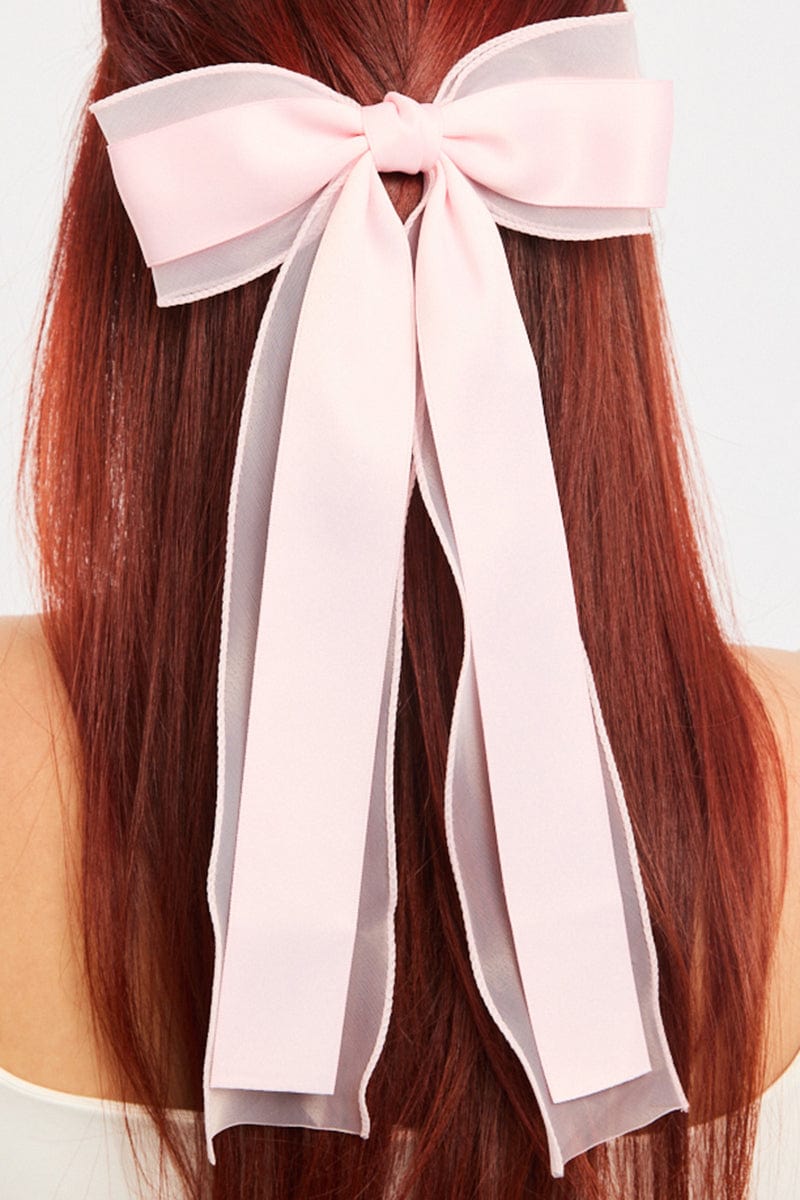 Pink Bow Hair Clips for Ally Fashion