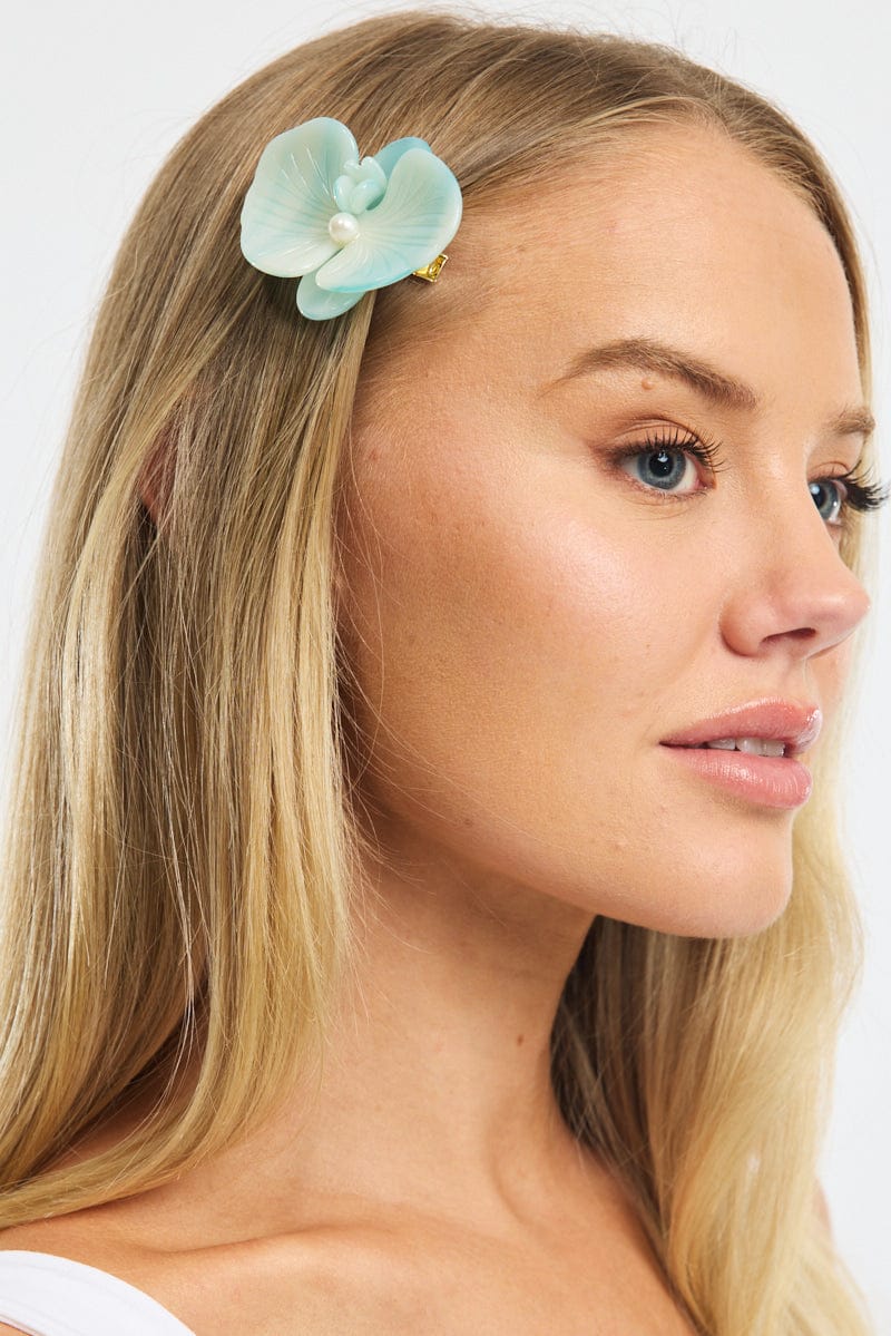 Blue Orchid Hair Clip for Ally Fashion
