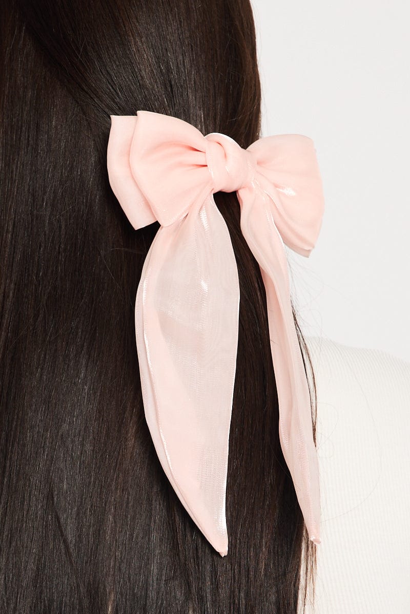 Pink Bow Hair Clips for Ally Fashion