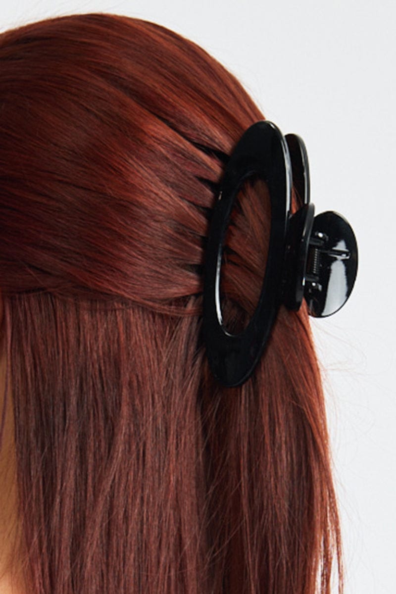 Black Oval Hair Claw Clip for Ally Fashion