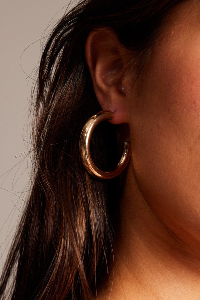 Gold 3 Pack Hoop Earrings for Ally Fashion