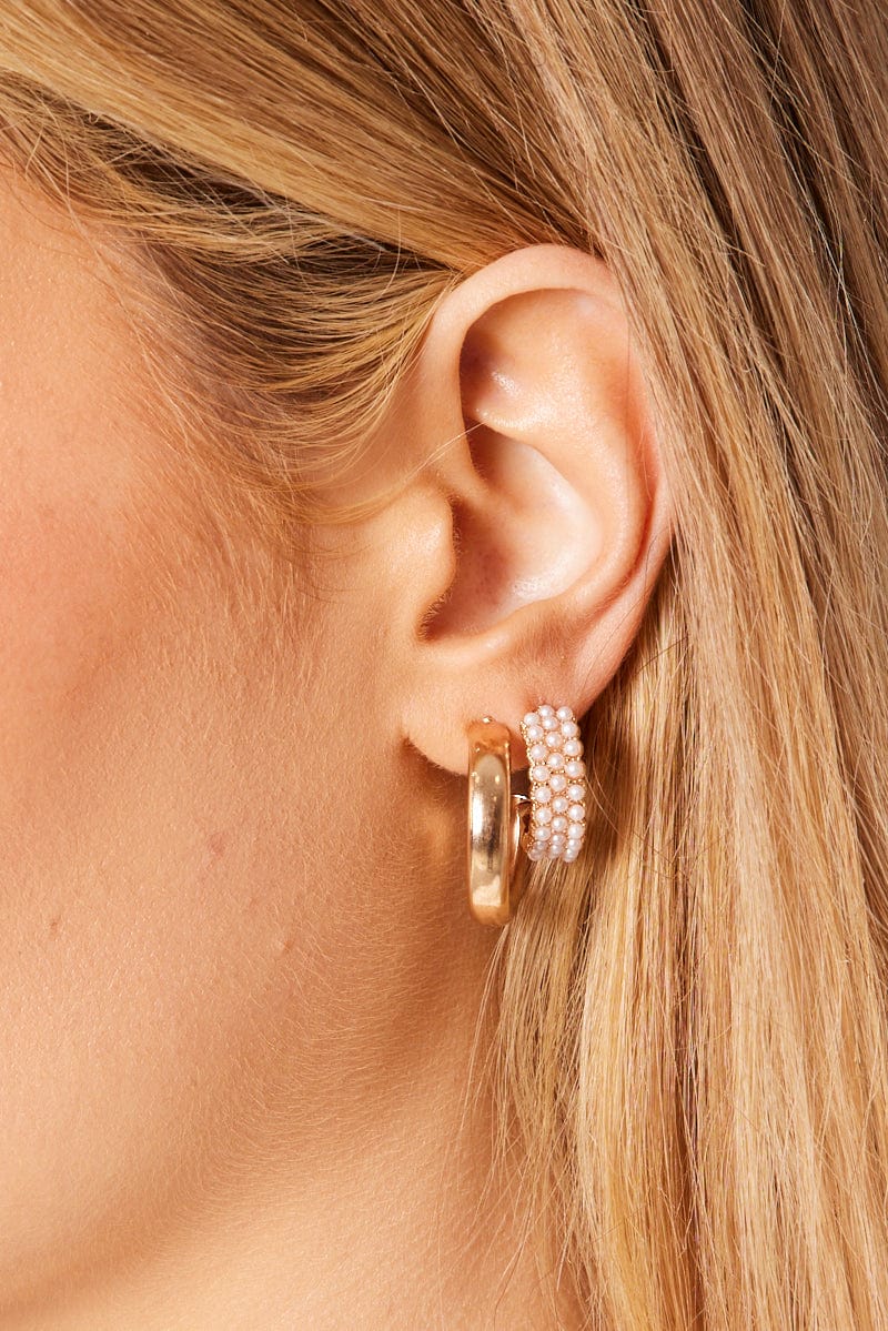 Gold 5 Pack Earrings Set for Ally Fashion