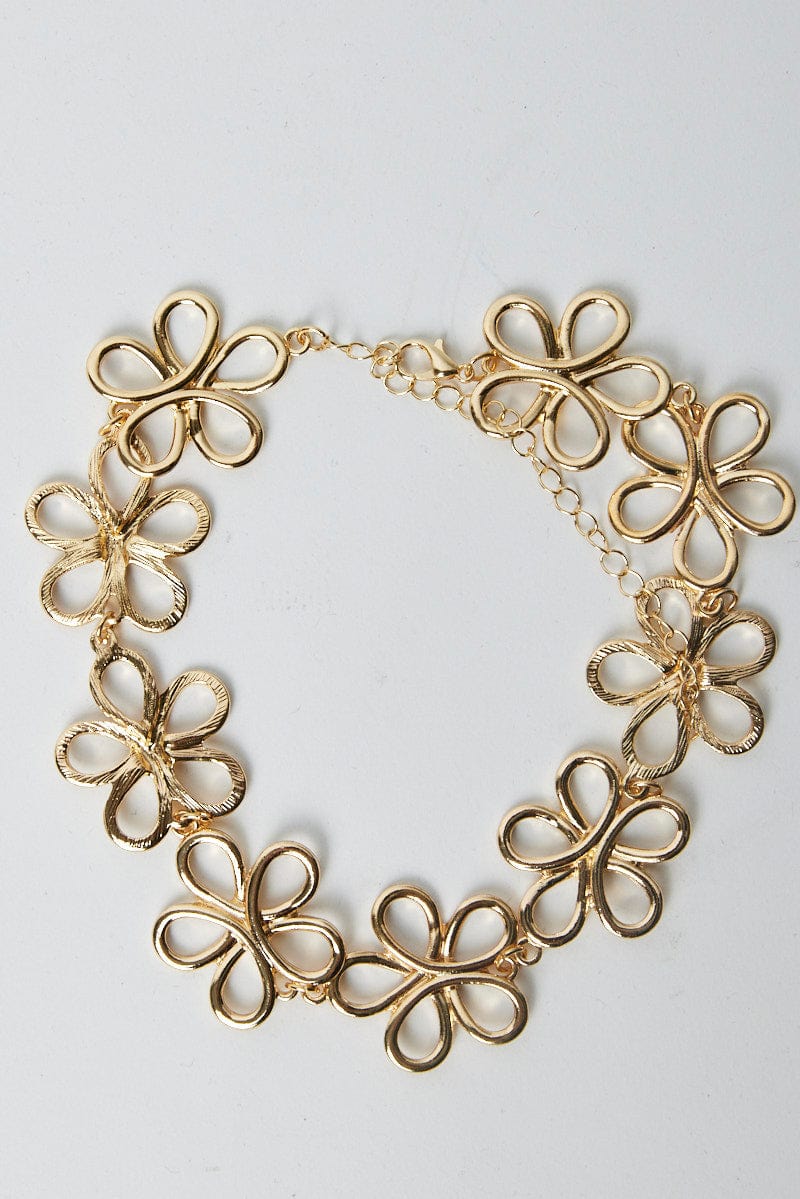 Gold Flower Necklace for Ally Fashion