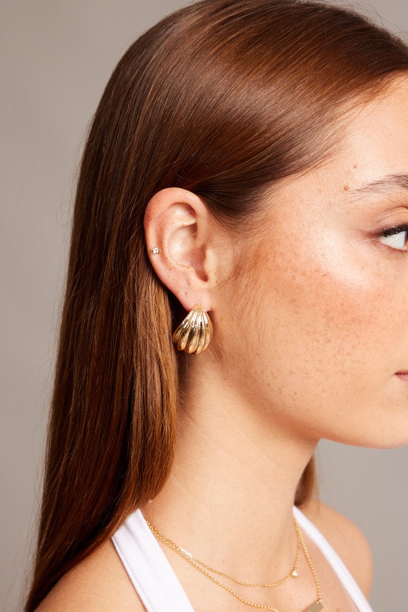 Gold Shell Earrings for Ally Fashion